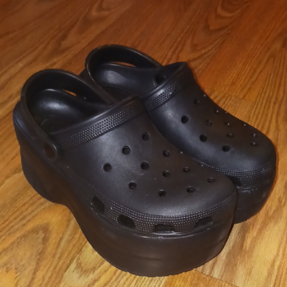 Black Platform Clogs